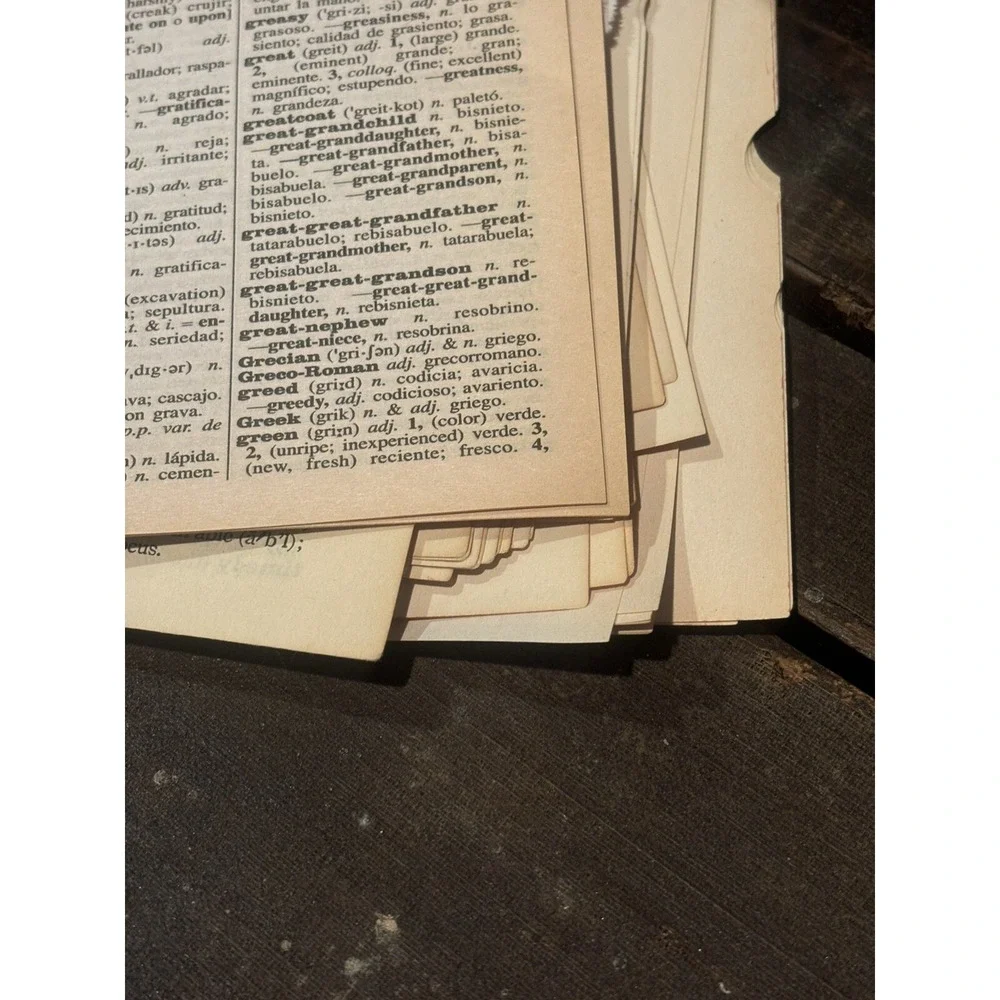 50+ Huge Lot Vintage Dictionary Pages‎ Paper Scrapbooking Junk Journal Bundle